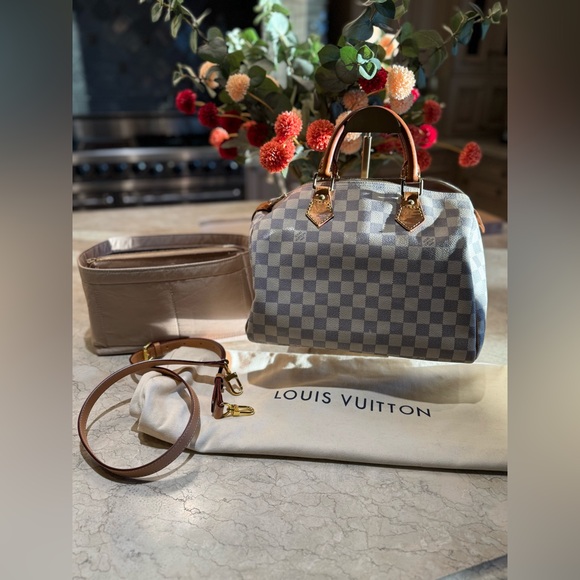 Louis Vuitton Damier Azur Canvas Speedy 30 COA included - Picture 1 of 12